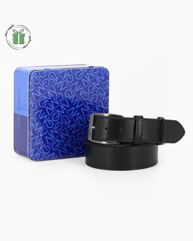 Product: GIANMARCO VENTURI - Cinta nera da uomo con scatola in latta (1 of 3)