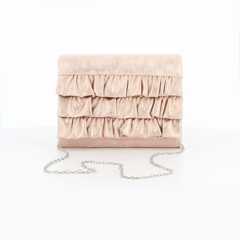 Product: MISS GLOBO - Pochette rose gold con volant sulla patta (5 of 12)