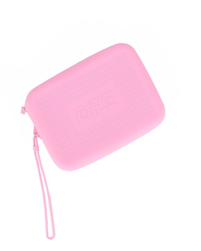 Product: RIFLE - Pochette rosa in silicone con polsiera (1 of 5)