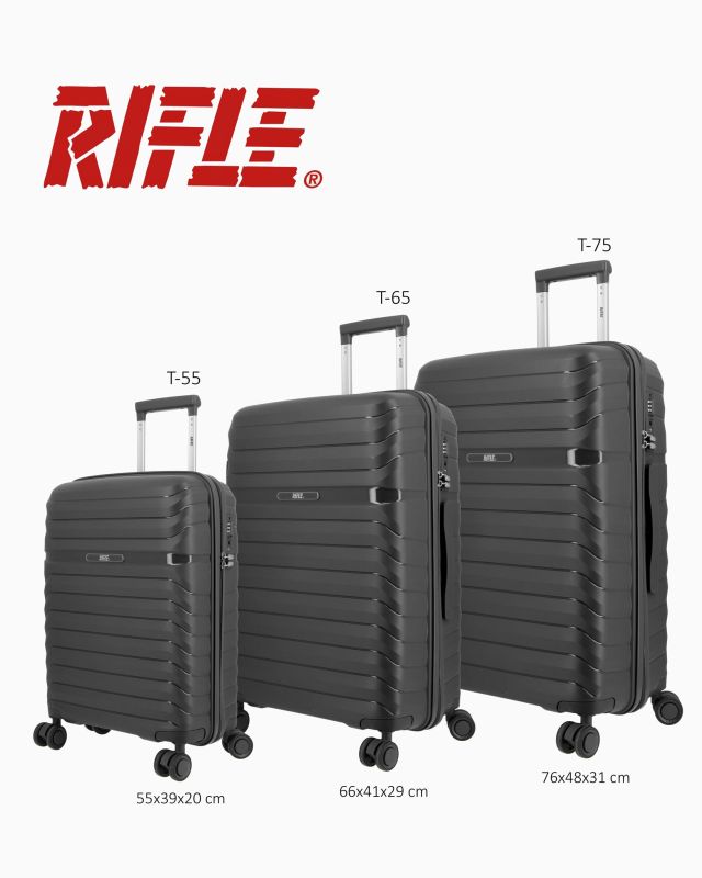 Product: RIFLE - TROLLEY NERO IN ABS 4 RUOTE CON COMBINAZIONE TSA (1 of 5)