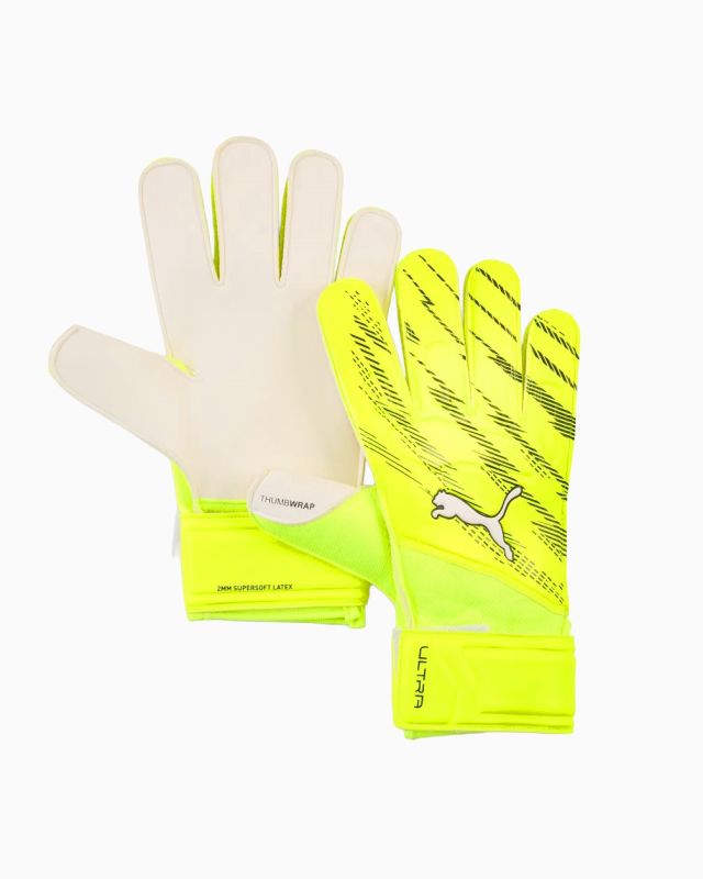 Product: PUMA - GUANTI DA PORTIERE ULTRA PLAY GIALLI E NERI CON LOGO BIANCO, 042084-11 (1 of 3)