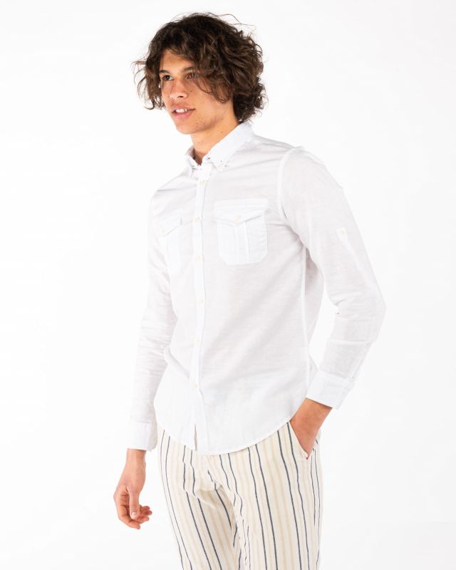 Product: BLUE LEMON - CAMICIA BD MANICA LUNGA LINO 2 TASCHINI (2 of 21)
