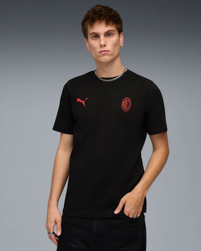 Product: PUMA  - T-SHIRT UOMO MEZZA MANICA  NERA  AC MILAN FTBLESS TEE, 782584-04 (1 of 5)