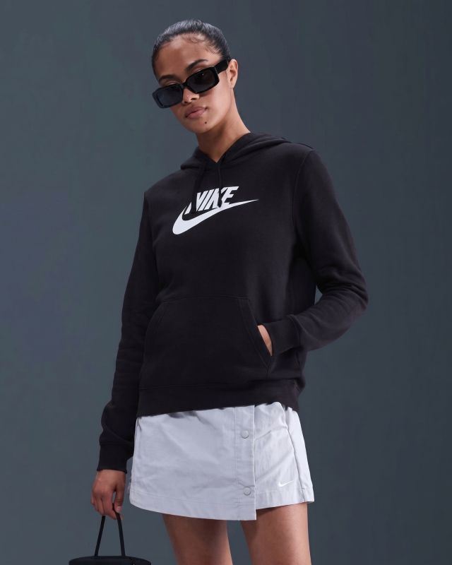 Product: NIKE - FELPA CON CAPPUCCIO SPORTSWEAR CLUB NERA DA DONNA –  DQ5775/010 (1 of 4)