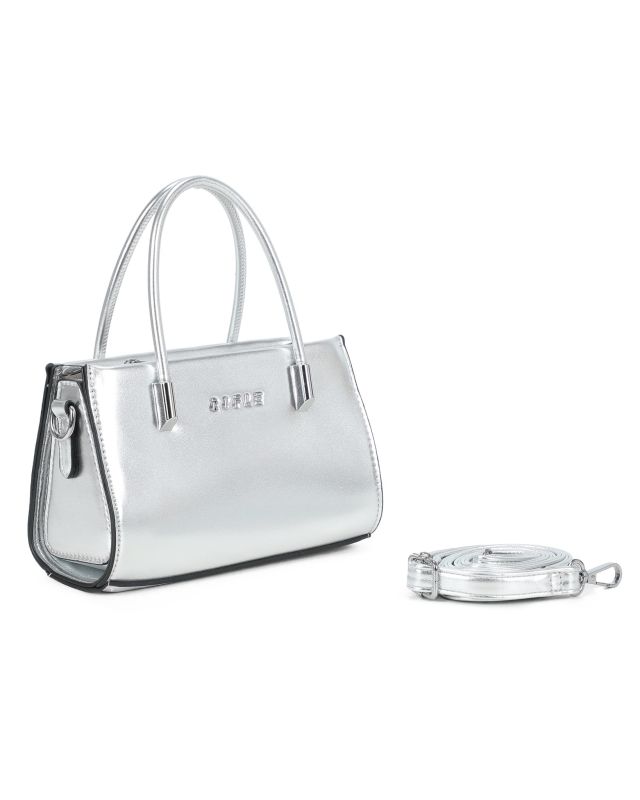 Product: RIFLE - Minibag due manici argento con tracolla removibile (1 of 4)