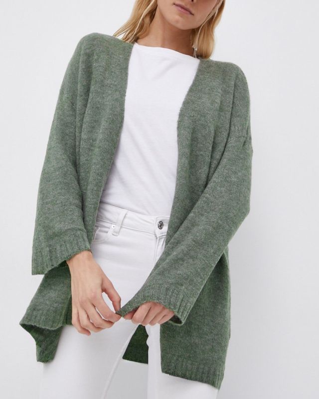Product: JACQUELINE DE YONG - Cardigan Elanora manica lunga knit noos verde (1 of 4)