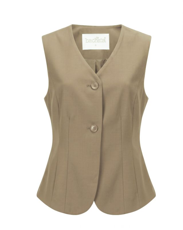 Product: BACHATA - Gilet beige con bottoni (1 of 2)