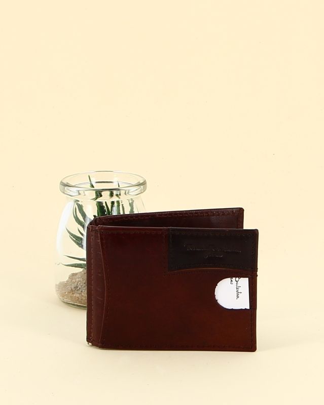 Product: Portafoglio uomo marrone con portaspicci e portacarte in VERA PELLE- Renato Balestra (7 of 9)