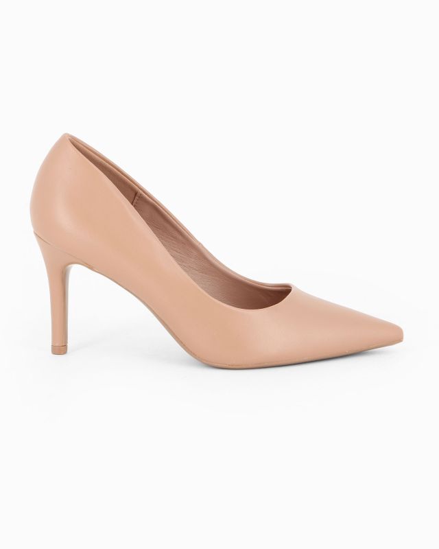 Product: MISS GLOBO - Décolleté beige con sottopiede in VERA PELLE, tacco 8CM (1 of 5)