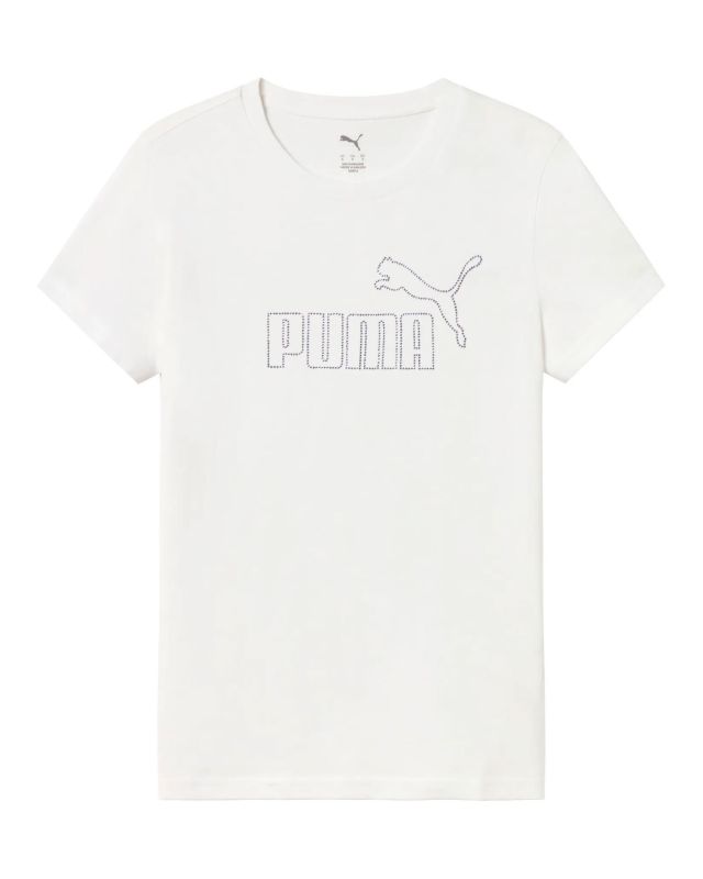 Product: PUMA - T-SHIRT BIANCA ESSENTIAL DA DONNA CON LOGO STRASS 693519-02