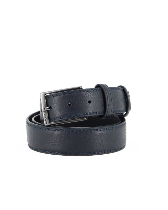 Product: LAURA BIAGIOTTI - Cinta blu da uomo con fodera in VERA PELLE (4 of 6)