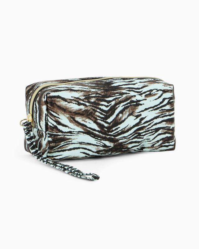 Product: NARDINI - Borsello animalier celeste con polsiera (1 of 4)
