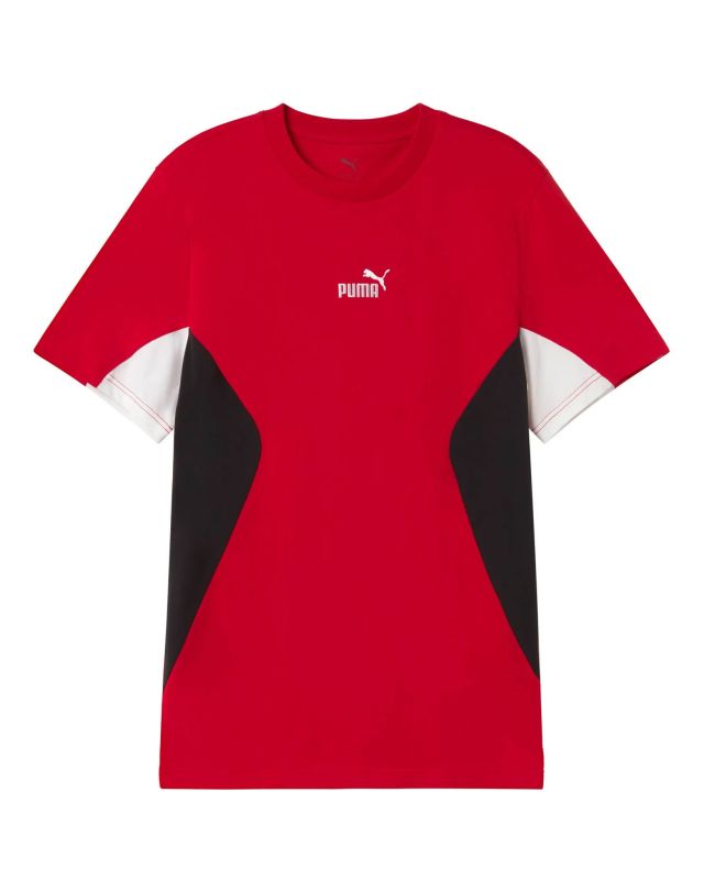 Product: PUMA - T-SHIRT ROSSA DA UOMO ESSENTIAL BLOCK IN COTONE 691698-11