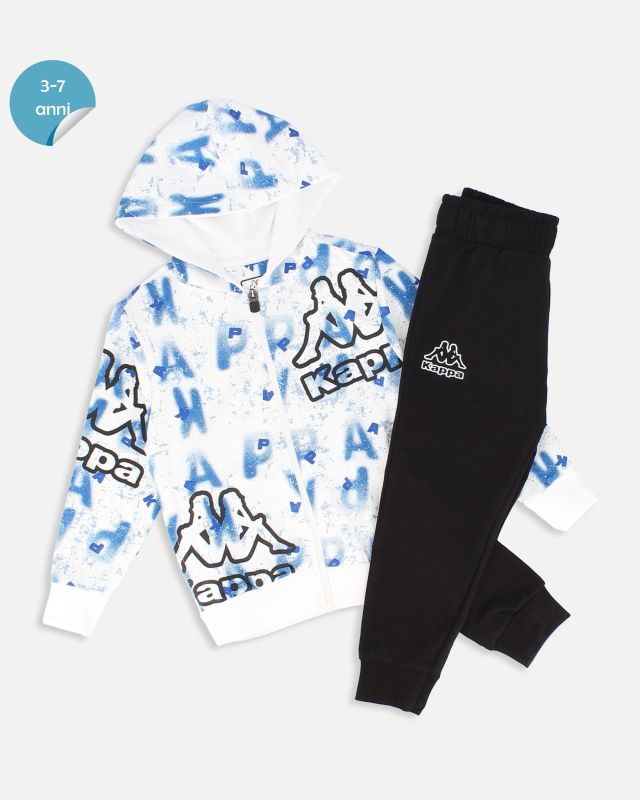 Product: KAPPA - COMPLETO TUTA  BIMBO CON FELPA BIANCA FULL ZIP (1 of 3)