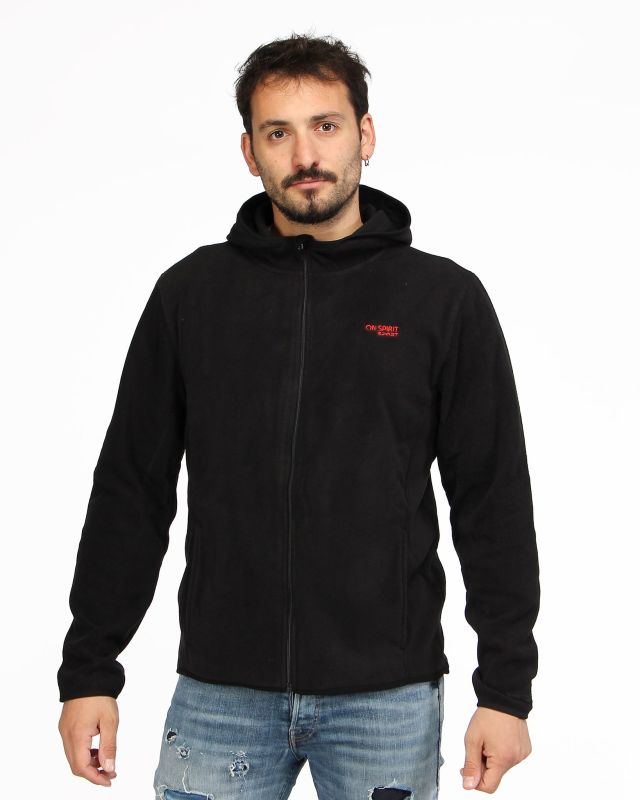 Product: ON SPIRIT - PILE UOMO  CON CACPPUCCIO FULL ZIP NERO - ANDREA (2 of 3)