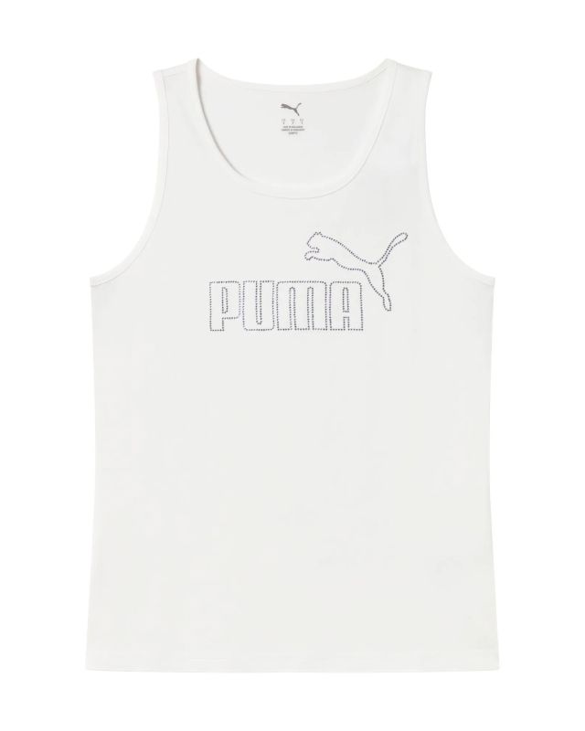 Product: PUMA - CANOTTA BIANCA  ESSENTIAL  LOGO TANK RHINESTONE DA DONNA, 693864-02 (1 of 3)