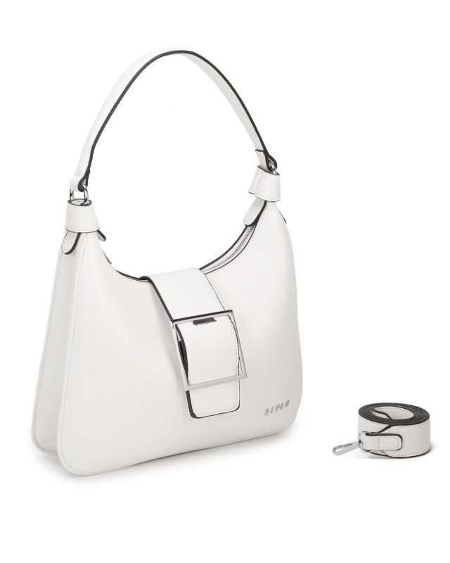 Product: RIFLE - Borsa hobo bag bianca con fibbia (1 of 3)
