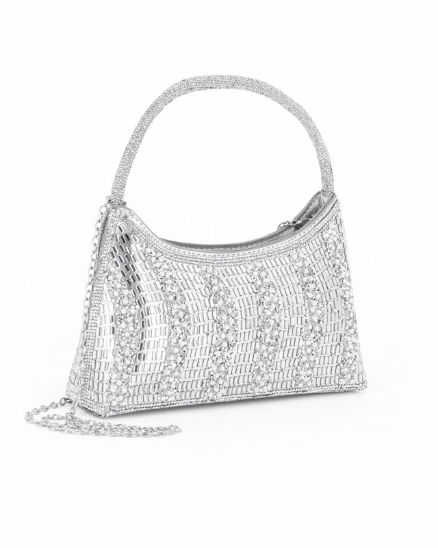 Product: DIVAS - Minibag argento in strass, catenina removibile (2 of 6)