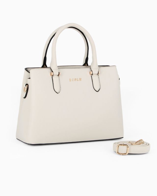 Product: RIFLE - Borsa due manici beige, tracolla removibile (1 of 4)