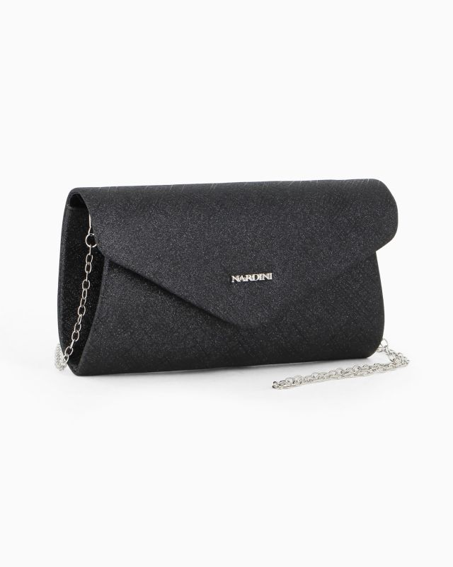 Product: NARDINI - Borsa pochette nera luminosa per cerimonia (1 of 4)