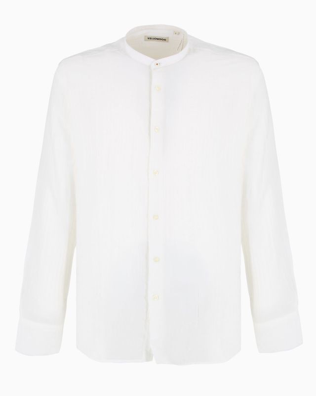 Product: YELLOW DOG - Camicia manica lunga bianca in tessuto operata (1 of 3)