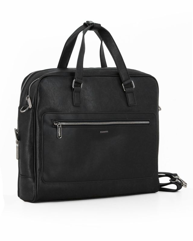 Product: CARRERA - Cartella nera da ufficio con due scomparti principali e tasca interna porta pc/tablet, tracolla removibile (5 of 12)