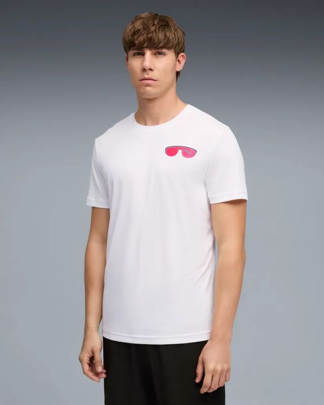 Product: PUMA - T-SHIRT BIANCA RUN NITRO GRAPHIC TEE DA UOMO, 528449-02 (1 of 5)