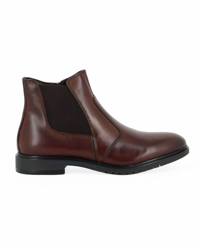 Product: CLASS MAN - Beatles marrone in VERA PELLE con zip laterale (1 of 4)