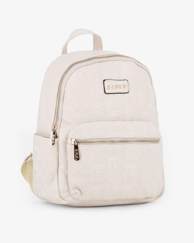 Product: RIFLE - Zaino beige logato multitasche (1 of 4)