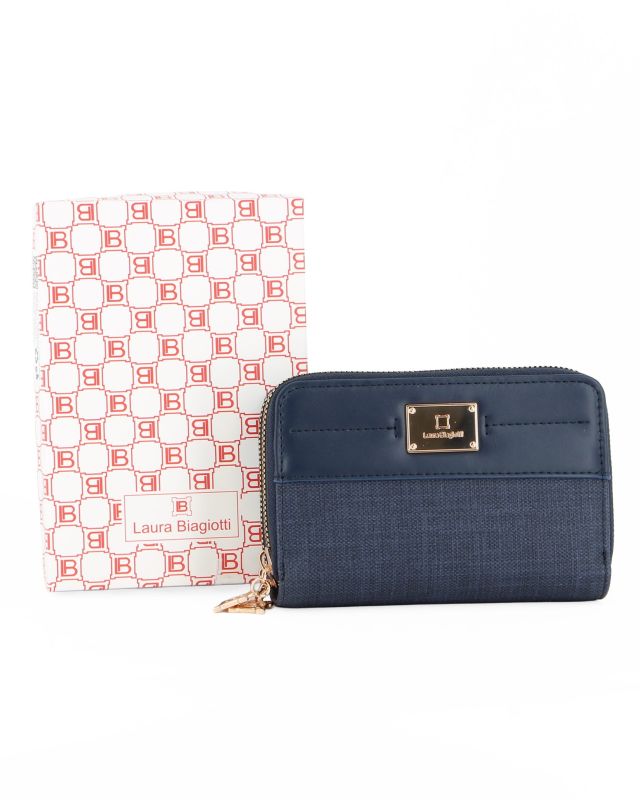 Product: LAURA BIAGIOTTI - Portafoglio blu con due scomparti principali (1 of 3)