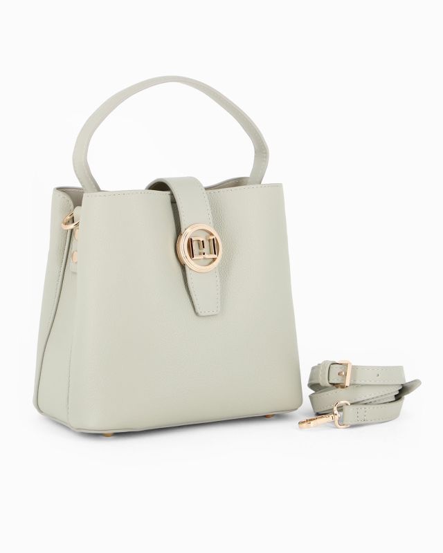Product: DAVID JONES - Borsa a mano verde con pattina e tre scomparti principali, tracolla removibile (1 of 4)
