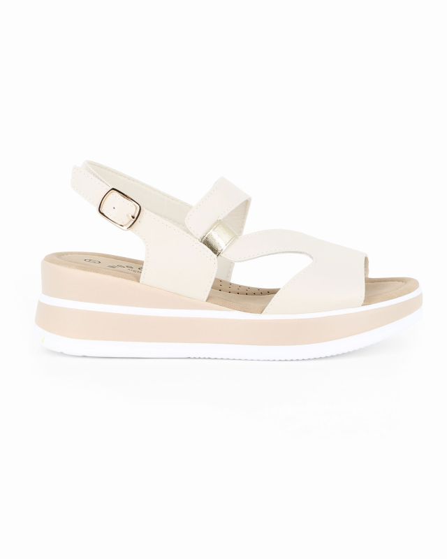 Product: MISS GLOBO - Sandalo platform panna con sottopiede in memory soft, zeppa 5CM (5 of 8)