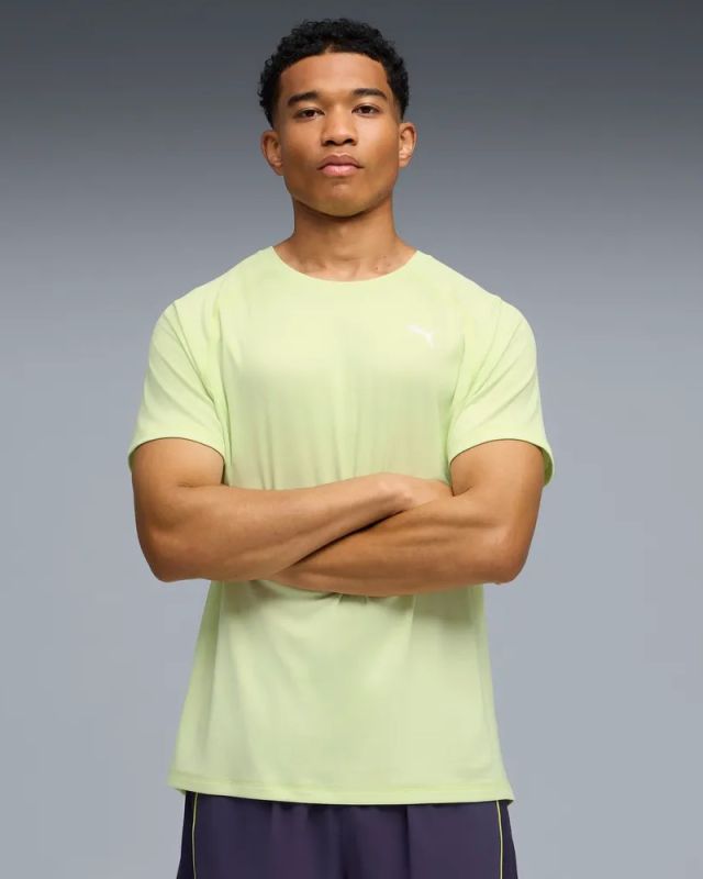 Product: PUMA - T-SHIRT VERDE MELA  RUN VELOCITY TEE (POLY) DA UOMO, 526600-38 (1 of 4)