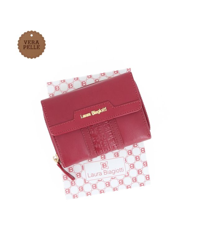 Product: LAURA BIAGIOTTI - Portafoglio rosso con patta e tasca posteriore (1 of 4)