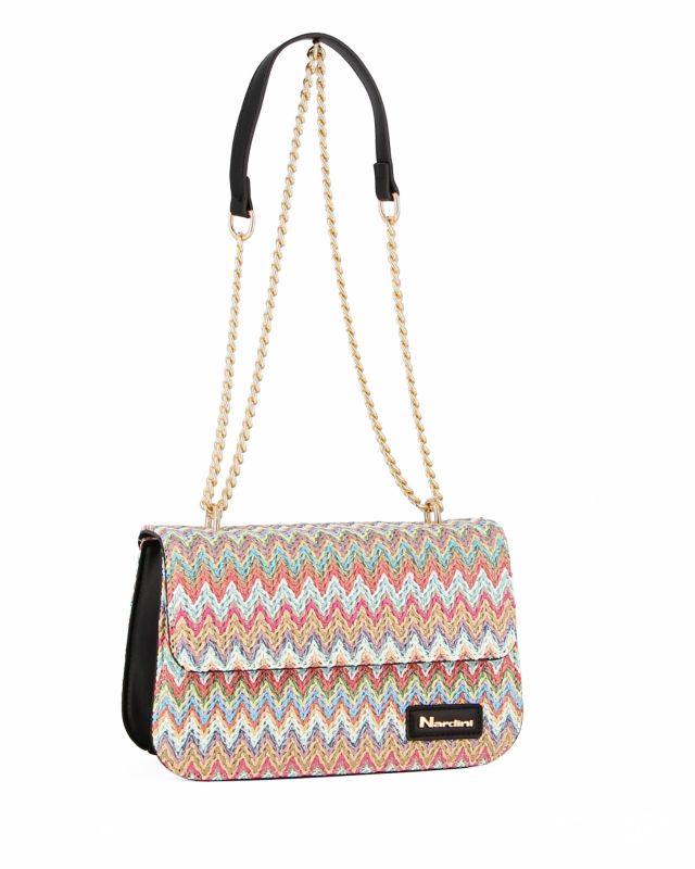 Product: NARDINI - Tracolla nera intreccio multicolor con patta (6 of 15)
