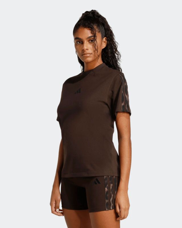 Product: ADIDAS - T-SHIRT MARRONE  MANICA CORTA CON STAMPA MACULATA - KE8830 (1 of 6)