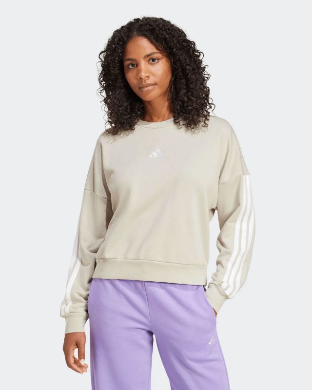 Product: ADIDAS - FELPA BEIGE DA DONNA ESSENTIAL 3 STRISCE FRENCH TERRY -  JE0014 (1 of 6)