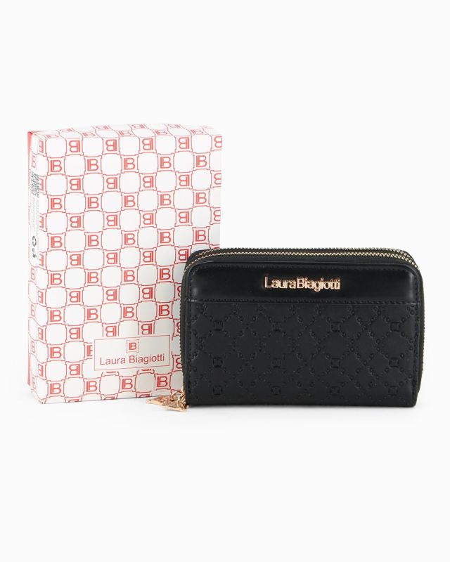 Product: LAURA BIAGIOTTI - Portafoglio nero con due scomparti principali (1 of 3)