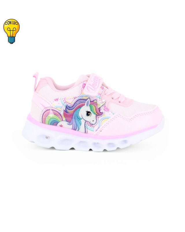 Product: UNICORNO - Sneakers rosa da bimba con luci e strappo, numerata 20/25 (1 of 5)