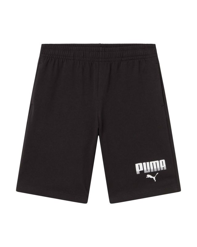 Product: PUMA -SHORT JUNIOR ( 7-16ANNI)  NERO ESSENTIAL GRAPHIC JERSEY 10", 694952-01 (1 of 2)