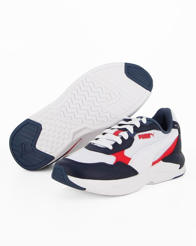 Prodotto: PUMA - Sneakers bianca e blu con dettagli rossi e soletta in memory foam, numerata 36/39 - X RAY SPEED LITE JR