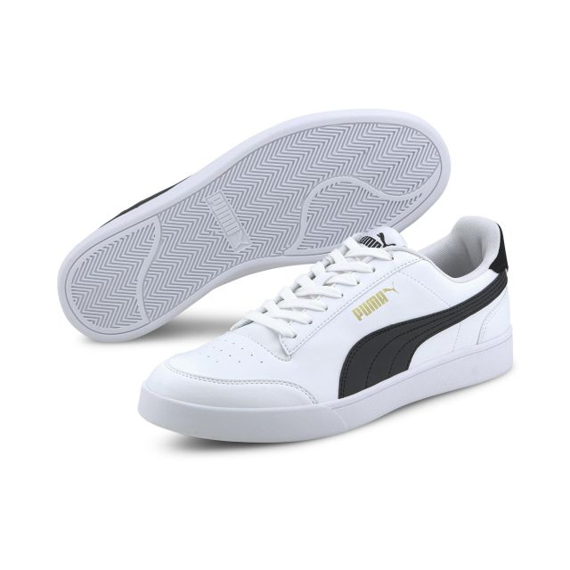 Prodotto: PUMA - Sneakers da uomo bianca e nera con dettagli oro - SHUFFLE
