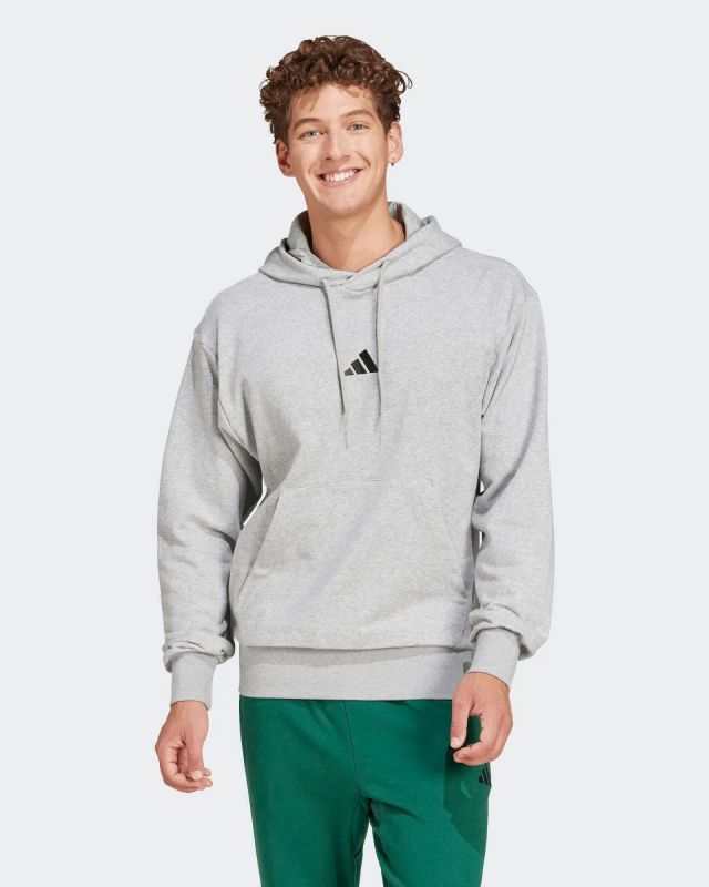 Prodotto: ADIDAS - FELPA FEELCOZY GRIGIA DA UOMO CON CAPPUCCIO - JE3851