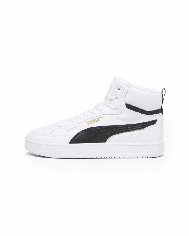 Prodotto: PUMA - Sneakers alta da uomo bianca e nera con logo oro - SHUFFLE MID