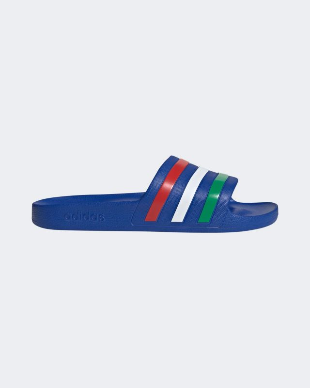 Prodotto: ADIDAS - CIABATTA ADILETTE AQUA BLU ELETTRICO CON BANDIERA ITALIA - HQ2445