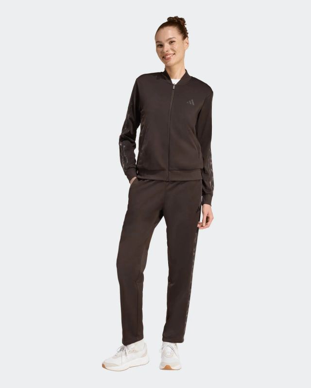 Prodotto: ADIDAS -  TUTA COMPLETA FULL ZIP MARRONE CON DETTAGLI ANIMALIER  DA DONNA, KB8933