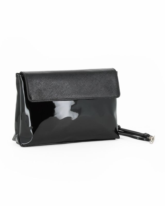 Prodotto: TATOO - Borsa da sera in vernice nera MADE IN ITALY