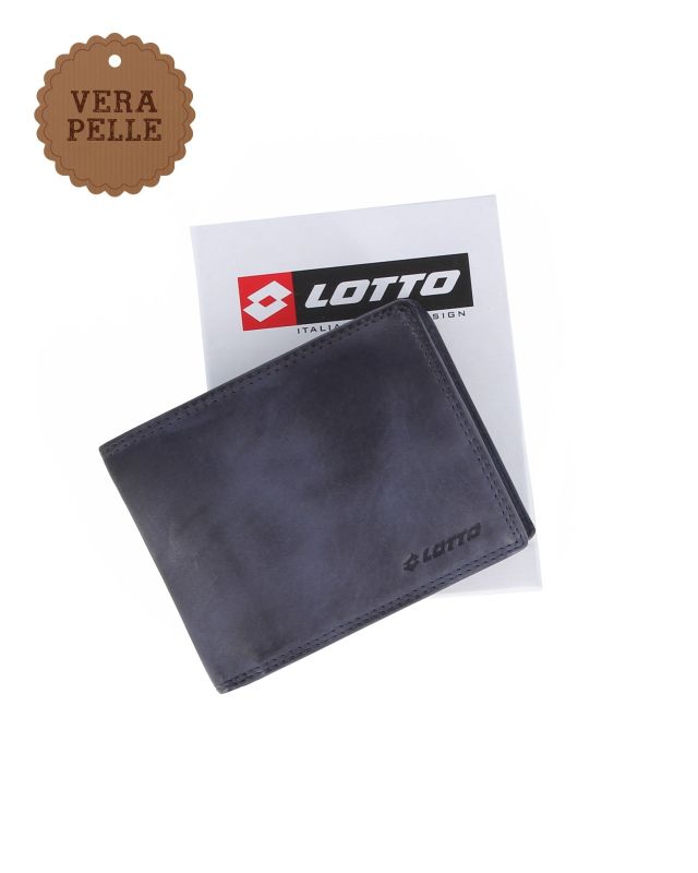 Prodotto: LOTTO - Portafoglio uomo blu in VERA PELLE