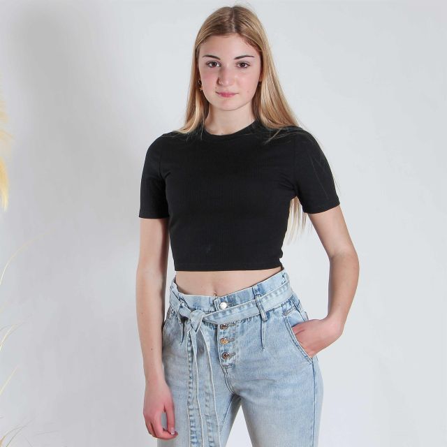 Prodotto: BACHATA - CROP TOP COSTINA MANICA CORTA