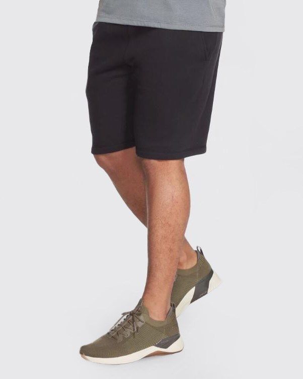 Prodotto: SKECHERS - Pantalone corto da uomo nero con tasche laterali e lacci interni